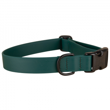 bc-1-inch-waterproof-dog-collar-dark-green-1